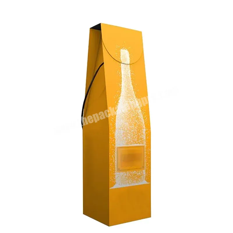 Empty Personalized Whiskey Champagne Flute Gift Box With Corrugated Cardboard Handles - Buy Whiskey Gift Box,Champagne Flute Gift Box,Gift Box With Corrugated Cardboard Handles.