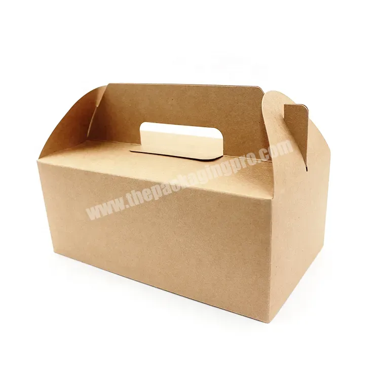 Food Grade Kraft Cake Carry Paper Box Custom Bakery Cupcake Food Packaging Gable Gift Paper Box Brown Kraft Paper Treat Boxes - Buy Food Grade Kraft Cake Carry Paper Box Custom Bakery Cupcake Food Packaging Gable Gift Paper Box Brown Kraft Paper Trea