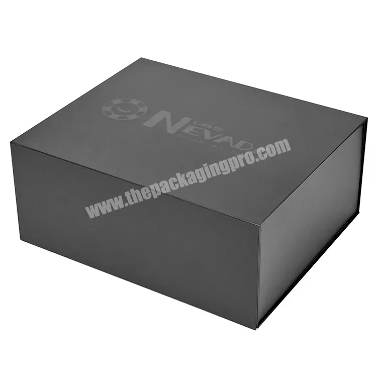 High Quality Custom Black Magnetic Folding Shoes Clothing Packaging Box - Buy Black Magnetic Gift Box,Fold Paper Box,Spot Uv Box.