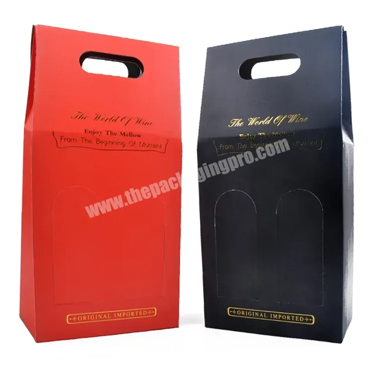 Manufacturer Party Giving 2 Bottles Red Wine Beer Boxes Eco-friendly Elegant Design Cardboard Wine Packaging Paper Box - Buy Party Favor Wine Box,Elegant Design Cardboard Wine Box,2 Bottles Red Wine Beer Boxes.