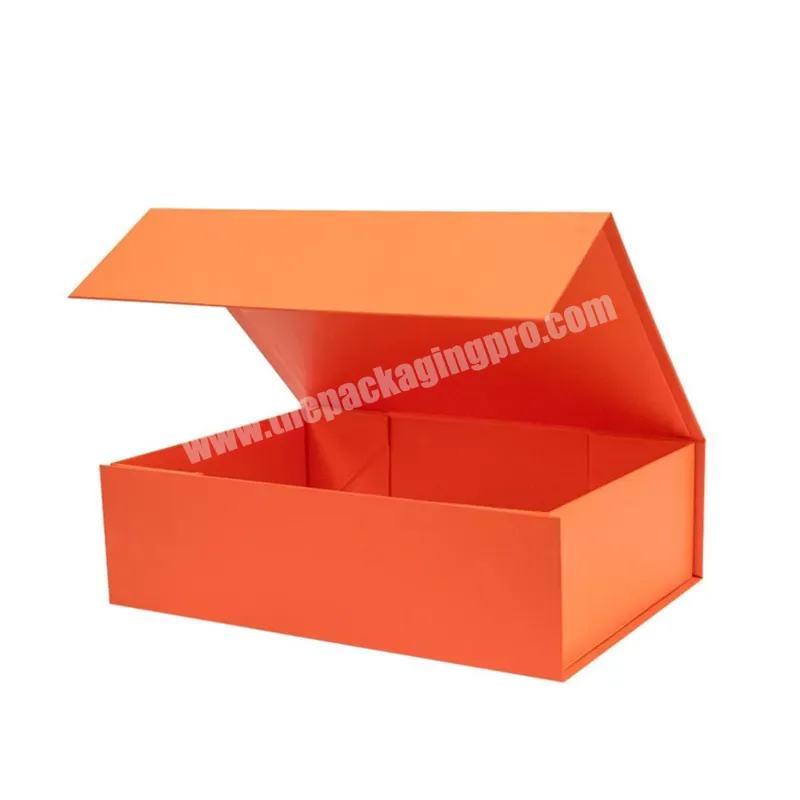 Orange White Black Paper Custom Logo Design Magnetic Closure Cardboard Packaging Box For Gift - Buy Cardboard Box For Gift,Magnetic Gift Box,Pink Paper Gift Box.