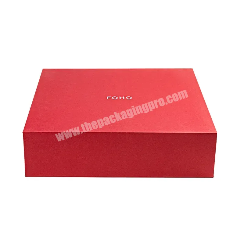 Wholesale Custom Logo Large Luxury Packaging Red Magnetic Gift Packaging Box - Buy Red Gift Box,Luxury Magnetic Gift Box,Custom Gift Box Packaging.