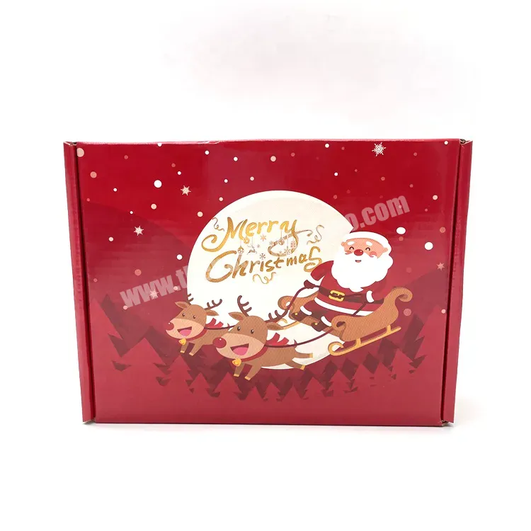 Wholesale Custom Paper Santa Christmas Gift Packing Boxes Packaging Box With Glossy Films - Buy Corrugated Packaging Boxes,Paper Packaging Box,Custom Christmas Gift Packing Boxes.