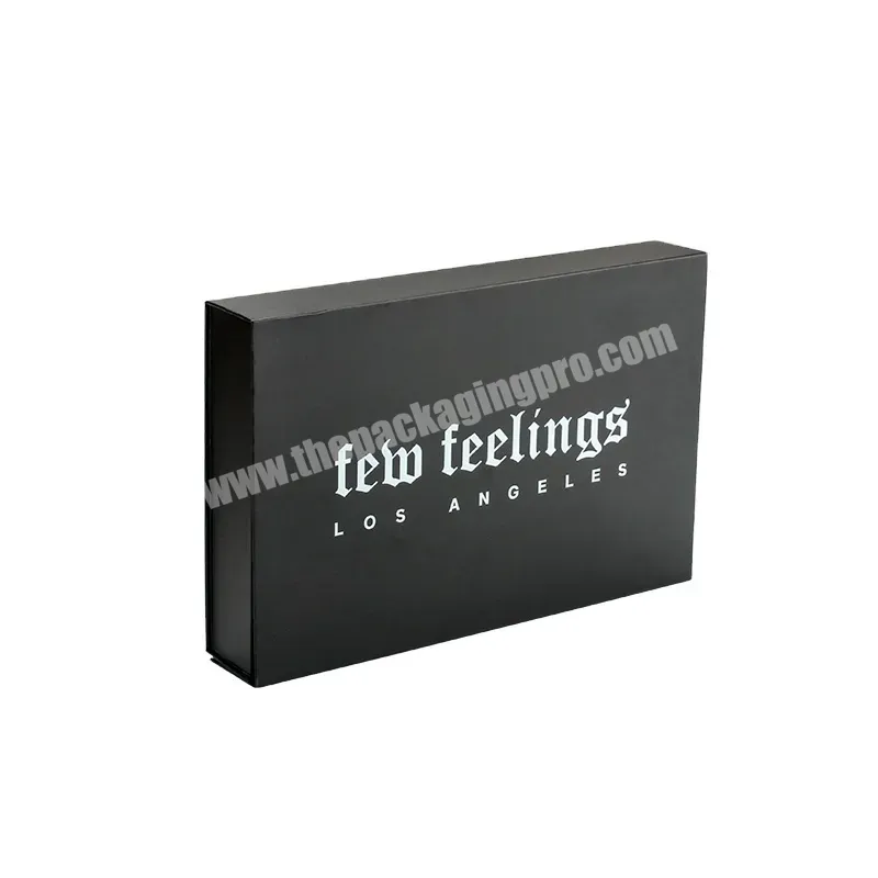 Wholesale High Quality Custom Folding Black Magnetic Shoes Clothing Packaging Box - Buy Black Magnetic Box,Folding Paper Box,Custom Magnetic Box Packaging.